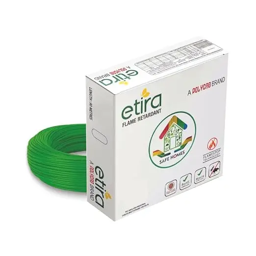 Polycab Etira PVC Insulated Copper Cable 90m, 1.50 sqmm - Heat Resistant, Eco Friendly, Flame Retardant, Low Smoke [Red] DOS10140