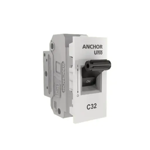 Anchor by Panasonic Roma Classic Mini Modular Mcb ‘c’ Type (White), 98070 UNO MINI Modular 10A SP 'C' MCB, DOS98070 