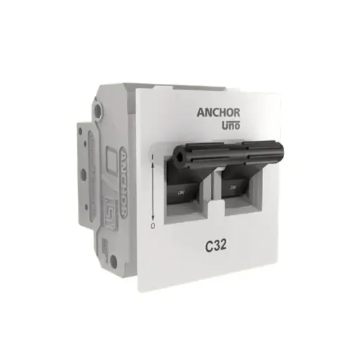 Anchor by Panasonic Roma Classic Mini Modular Mcb ‘c’ Type (White), 98079 UNO MINI Modular 25A DP 'C' MCB, DOS98079 