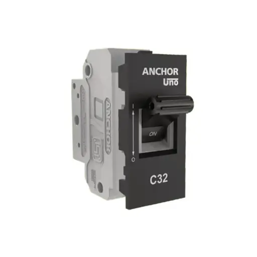 Anchor by Panasonic Roma Classic Mini Modular Mcb ‘c’ Type (Matt Black), 98073MB UNO MINI Modular 25A SP 'C' MCB, DOS98073MB 