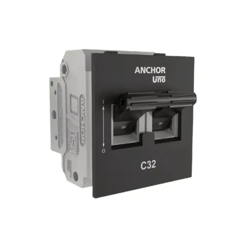 Anchor by Panasonic Roma Classic Mini Modular Mcb ‘c’ Type (Matt Black), 98078MB UNO MINI Modular 20A DP 'C' MCB, DOS98078MB 