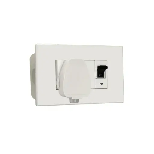 Anchor by Panasonic Roma Classic Modular Ac Box With Mini Mcb, 98492 "Modular Ac Box With 20A DP MCB, Metal Enclosure & Unbreakable Heavy Duty With ISI Plug Top" , DOS98492 