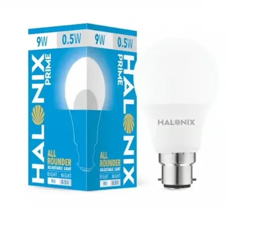 Halonix 2 in 1 All Rounder 9W, 0.5W B22D LED Bulb | Cool White & Off White | Pack of 1 | Multi Wattage with Adjustable LED Light