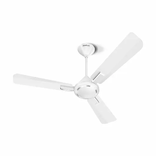 Ambrose ES Decorative Ceiling Fans 1200 mm Chrome | Premium Matt Finish,Decorative Fan | Elegant Looks | High Air Delivery | Energy Saving,100% Pure Copper Motor | 2 Year Warranty | FHCAM1SCHM48E| White | DOS20504