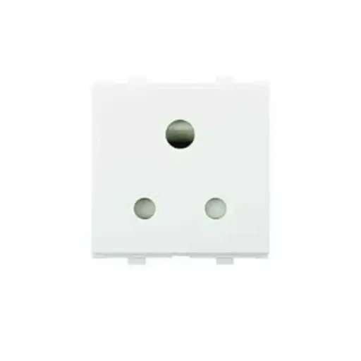 Anchor Penta Modular Socket, 65204 16A, 3pin Socket, 2 Module ISI | White | DOS65204 