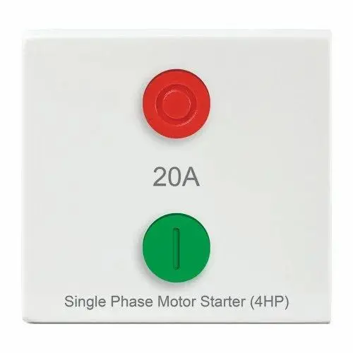Anchor Penta Modular Support Function, 65120 20A, Motor Starter Switch, 2 Module | White | DOS65120 