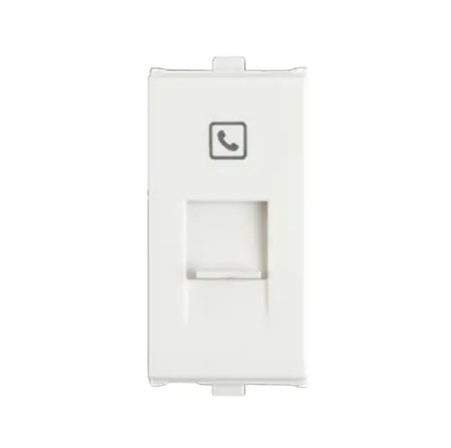 Anchor Penta Modular Communication and Data Socket, 65610 RJ11, Tel Jack with Shutter, 1 Module | White | DOS65610 