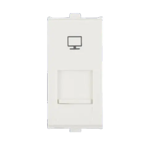 Anchor Penta Modular Communication and Data Socket, 65621 RJ45, Computer Jack, Cat5e, 1 Module | White | DOS65621 