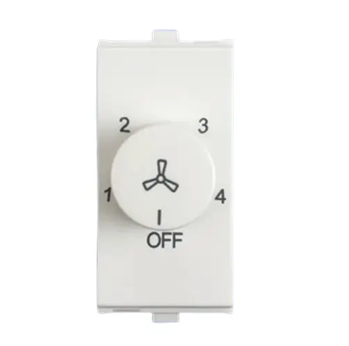 Anchor Penta Modular Fan Regulator, 65301 100W, Tiny Fan Regulator, 1 Module | White | DOS65301 