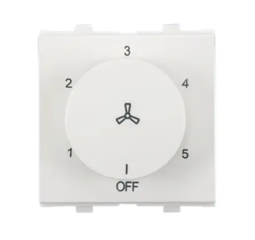 Anchor Penta Modular Fan Regulator, 65302 100W, Dura Fan Regulator, 2 Module | White | DOS65302 