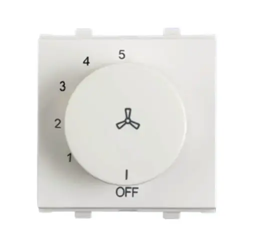 Anchor Penta Modular Fan Regulator, 65303 100W, High speed fan regulator, 2  Module | White | DOS65303 